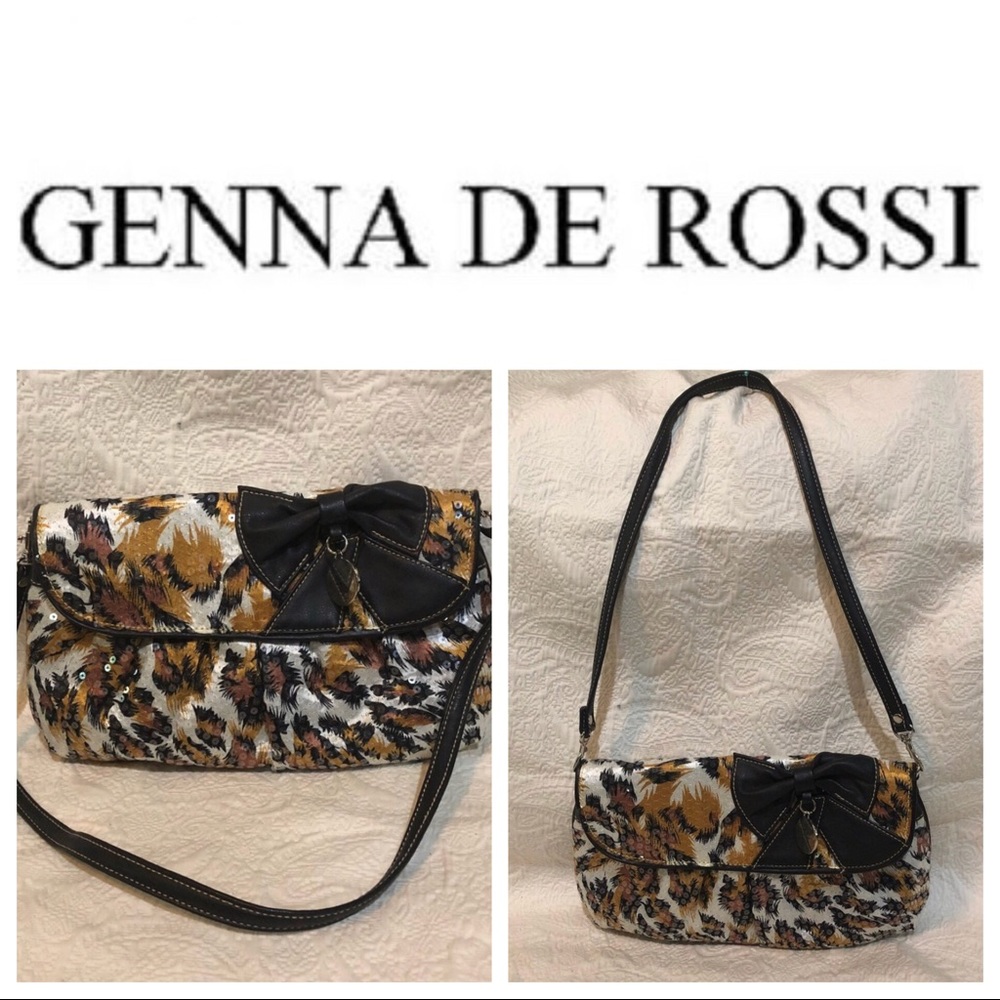 Genna De Rossi Purse Leopard print bow/charm